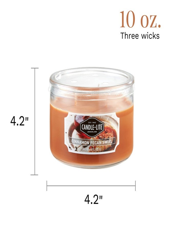 CANDLE-LITE Essentials 3-Wick 10-Ounce Terrace Jar Candle, Cinnamon Pecan Swirl - Image 5